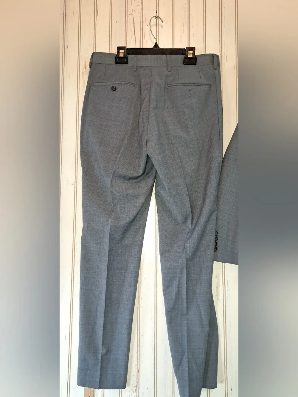 Men's Crown & Ivy Wool Blend Suit NWOT 38 SHORT Pants 32x30 Heathered Gray